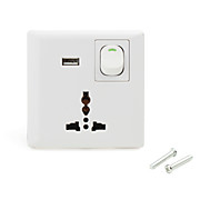  usb placa de pared con interruptor