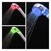  2.4-inch Water Powered 1–LED Shower Head (Plastic, Chrome Finish)