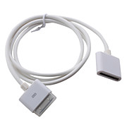  30 Pin Dock Extension Extender Cable for iPhone, iPod (100cm,White)
