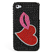  Heart Pattern Protective PVC Case for iPhone 4, 4S