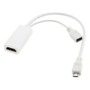  Micro USB to HDMI MHL Adaptor for Samsung Galaxy S2 i9100 (White)