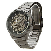  Men's Alloy Analog Mechanical Wrist Watch 9383 (Black)