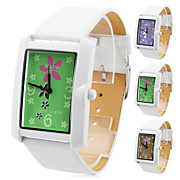  Unisex PU Analog Quartz Wrist Watch gz1233 (White)