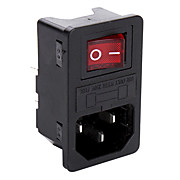  DB-14 Power Switch with Fuse Holder (Red, 1 Piece a Pack)