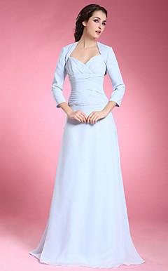 ANJELLA - kjole til brudens mor i chiffon Med sjal