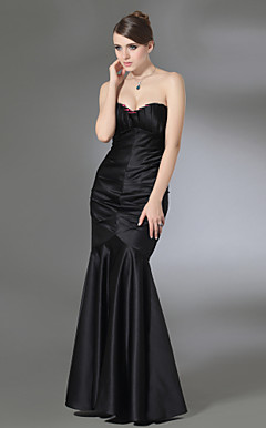 Trumpet/ Mermaid Sweetheart Floor-length Satin Evening Dress