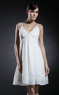 Chiffon Stretch Satin A-line Spaghetti Straps Short/Mini Cocktail Dress inspired by Taylor Swift