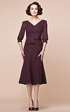 ALDINA - kjole til brudens mor i chiffon