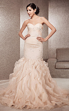 DICKLA - Robe de Mariée Organza Dentelle