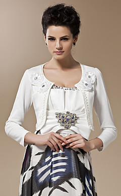 Cotton With Flowers At Collar Party/Evening/Career Jacket (More Colors)