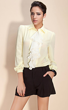 TS 3/4 Sleeve Ruffle Blouse Shirt