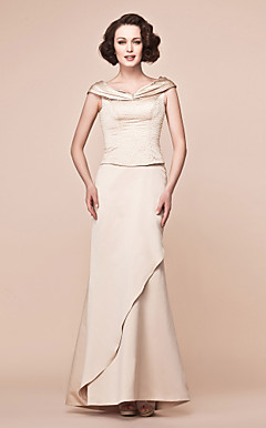 Trumpet/Mermaid Off-the-shoulder Floor-length Satin Mother of the Bride Dress