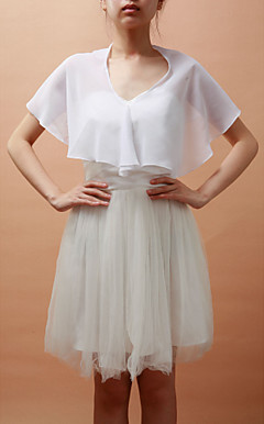 Short Sleeve Chiffon besondere Anlässe Jacke / Hochzeit Wrap (mehr Farben)