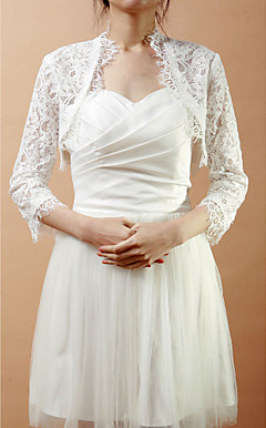 Delikat Half-Sleeve Lace Wedding / Evening Jacket / Wrap (flere farger)