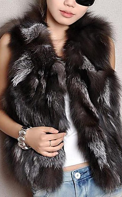 Elegant ermer Fox Fur Evening / Karriere Vest