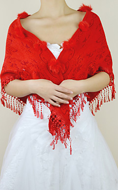 Stunning Cotton & Fellimitat Evening / Wedding Shawl