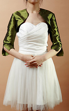 Elegant Half-Sleeve Taffeta Wedding/Evening Jacket/Wrap (More Colors)