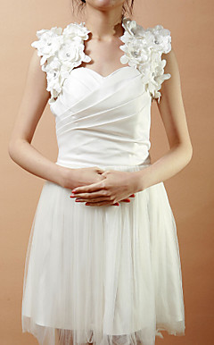 Senza maniche da sposa in raso / da sera giacca / wrap (più colori)