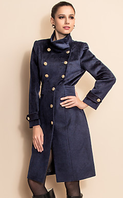 ts militar abrigo de tweed doble botonadura