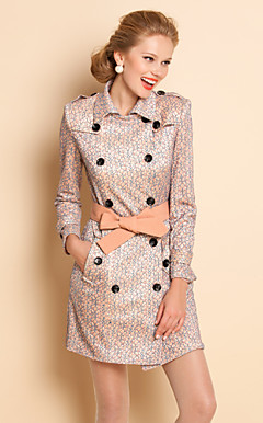 TS Lace Belted Double Breast Trench Coat