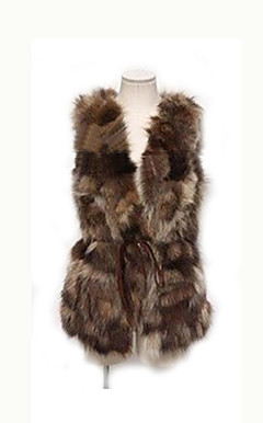 magnifique fourrure de raton laveur col occasionnels / partie veste