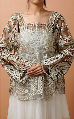 Delicate Long Sleeve Cotton Casual/Office Poncho
