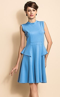 TS Sleeveless Slim Waist Swing Jersey Dress