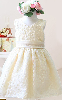 Lovely Ball Gown Sleeveless Lace Wedding/Evening Flower Girl Dress