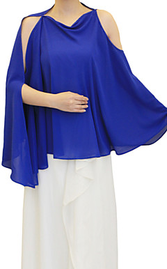 Beautiful Chiffon Evening/Wedding Hood/Poncho (More Colors)