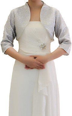 3/4 Sleeve Chiffon Evening/Wedding Wrap/Jacket (More Colors)