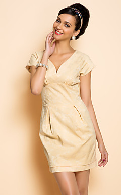 TS Jacquard V Neck Dress