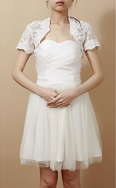 Beautiful Short Sleeve Lace Evening/Casual Wrap/Jacket