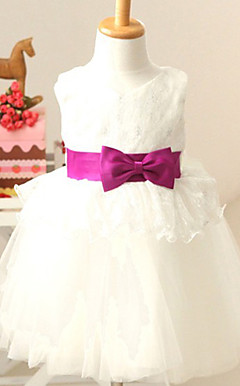 Sweety Ärmlös Nät / Tulle Bröllop / Evening Flower Girl Dress
