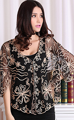 Halvparten Sleeve Tulle kveld / Casual Wrap / jakke (flere farger)