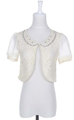 Bom Chiffon / Lace Evening / envoltório / Jacket (mais cores) Casual