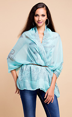 Elegant Voile With Pattern Party/Evening Scarf/ Shawl (More Colors)