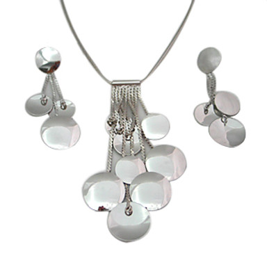  Artistic Shinning Slice pendants Necklace and Earrings Sets + Freeshipping (HLD024)