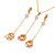  geel goud kubieke zirkoon triple ring druppel hanger + oorbellen set (SYX-0156)