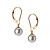  14k gold weiß 7,5 - 8mm aaaa Süßwasser-Zuchtperlen Ohrringe (dszz055)