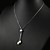  blanco 3,5 - 4 mm de un colgante de perlas con 17 "de la cadena de plata esterlina
