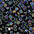  Métalliques de 3 mm vert / violet / bronze iris semences perle cube (sbb0084) (environ 12 grammes)