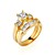  bague de fiançailles de style cz zircon cubique set-ring 80930-34 (szy545)