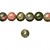  Bead, unakite (natural),  8mm round. Sold per 16-inch strand (BEGB3020)