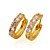  24K Gold Plated Cubic Zirconia Earring Hoop - Cubic Zirconia Earring EYX2-0026 (SZY991)