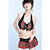  Red Plaid Uniform Set Babydoll Lingerie 4052