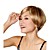  Capless Short Golden Brown With Blonde Synthetic Bob Hair Wig