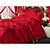  4-delig roos hart katoen volledige grootte en queen size dekbedovertrek set - gratis verzending (0580-9s303508l-9s303509s)