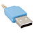  Mini USB Data and Charging Adapter for Shuffle-2 (Blue)