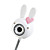  1.3 Megapixel USB 2.0 Bunny Rabbit Webcam + Microphone (White)
