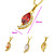  18K Gold Plated CZ Cubic Zirconia Necklace (0292-00209-29)